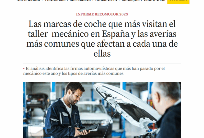 Las marcas de coche que más visitan el taller mecánico en España y las averías más comunes que afectan a cada una de ellas