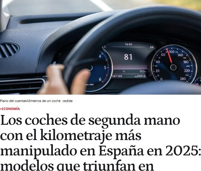 Coches segunda mano con kilometraje manipulado